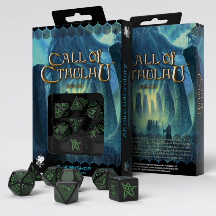 Cthulhu Dice Set Black & Green [2]