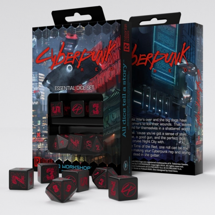 Q-Workshop - Cyberpunk Red Essential Dice Set (6 dice) [2]