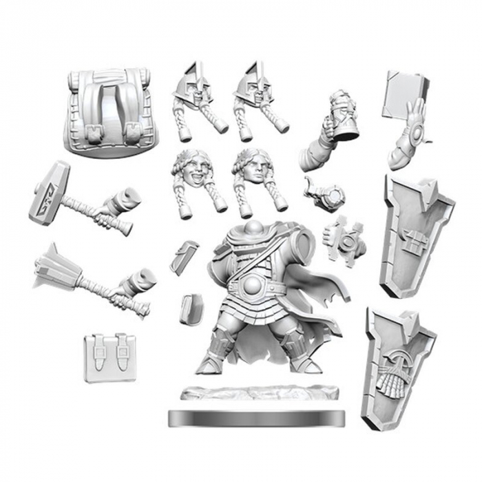 D&D Frameworks Miniature: Dwarf Cleric Female [2]
