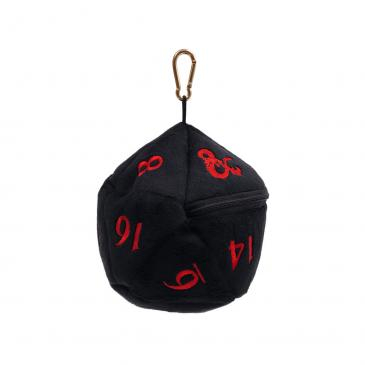 D20 Plush Dice Bag - Dungeons & Dragons - Black & Red [2]