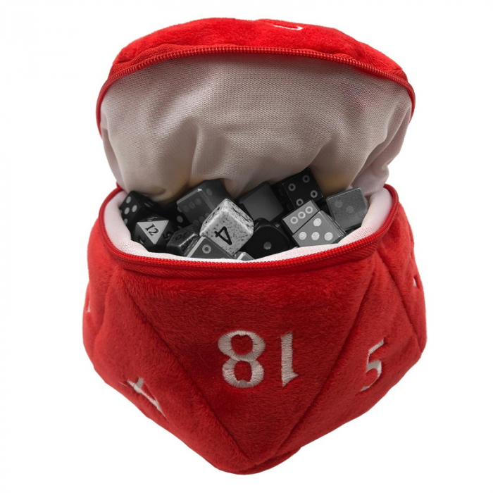 D20 Plush Dice Bag - Red [2]