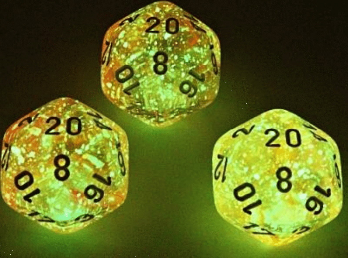 Chessex Nebula Polyhedral Dice Set Supernova/white Luminary (7 dice) [2]
