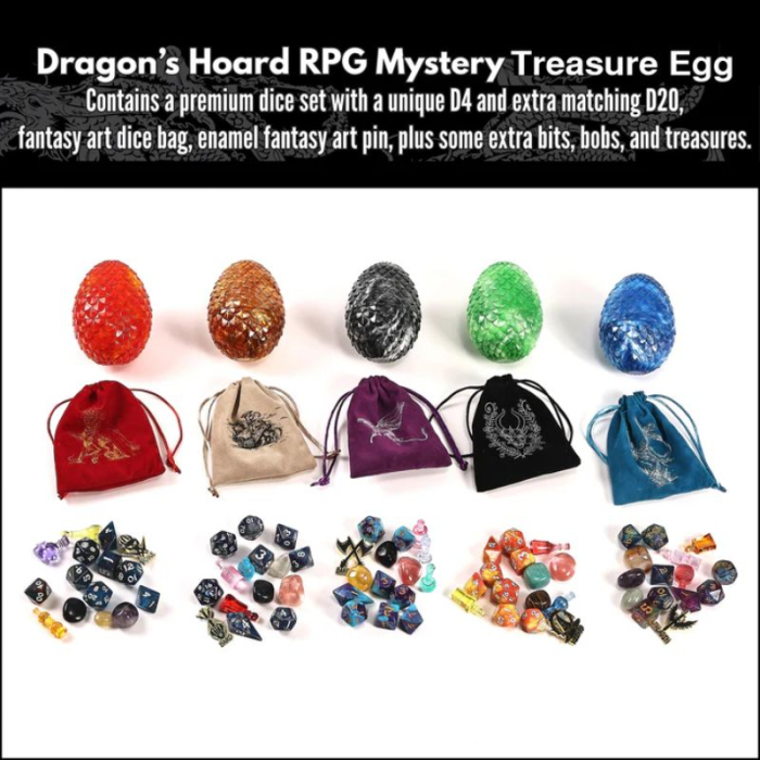 Dragon's Hoard RPG Mystery Loot Egg (Dice Set + Accessories) [9]