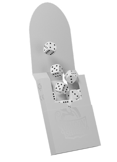 Dragon Shield Cube Shell - Ashen White 15+ (8 buc) [4]