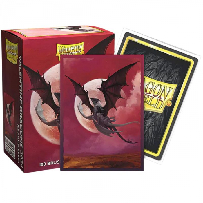 Dragon Shield Standard Sleeves - Brushed Art Sleeves Valentines 2024 63x88mm (100 buc) [2]