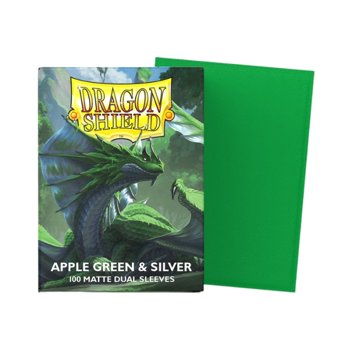Dragon Shield Standard Sleeves - Matte Dual Apple Green & Silver 63x88mm (100 buc) [2]