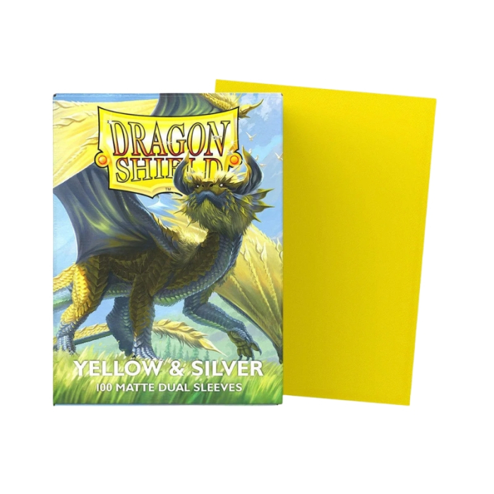 Dragon Shield Standard Sleeves - Matte Dual Yellow & Silver 63x88mm (100 buc) [2]