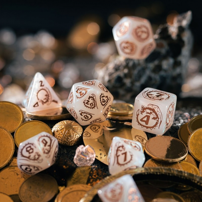 Q-Workshop - Dragons Dice Set: Quartz (7 dice) [3]