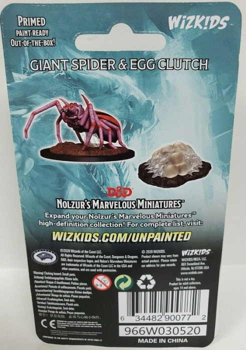 Giant Spider & Egg Clutch - D&D Nolzur's Marvelous Unpainted Miniatures (W12) [3]