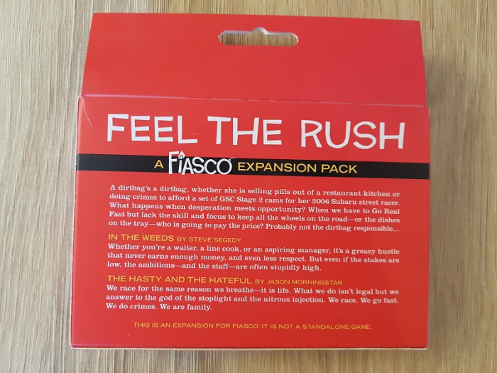 Fiasco Expansion Pack: Feel The Rush (Extensie) - EN - (cutie usor deteriorata) [3]