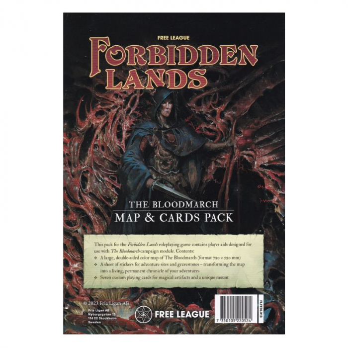 Forbidden Lands RPG - The Bloodmarch  Map & Cards Pack - EN [2]