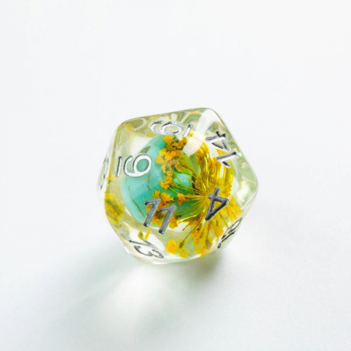Gamegenic Embraced Series Green Skull RPG Dice Set (7 dice) [3]