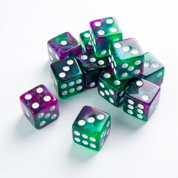 Gamegenic Galaxy Series Aurora Dice Set 16 mm D6 (12 dice) [3]