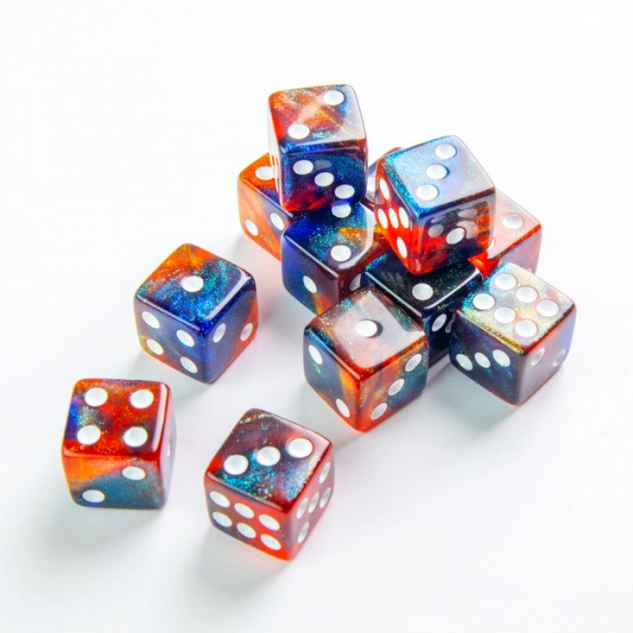 Gamegenic Galaxy Series Mars Dice Set 16 mm D6 (12 dice) [3]