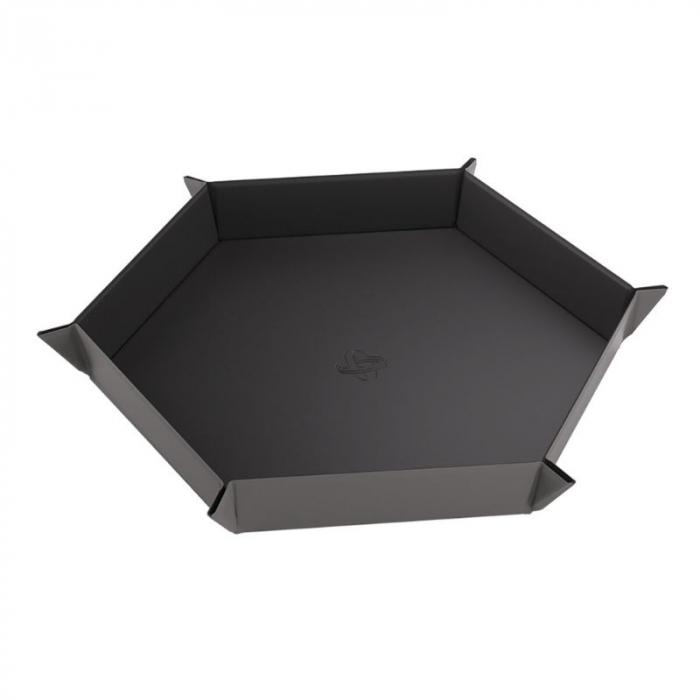 Gamegenic - Magnetic Dice Tray Hexagonal Black/Gray [2]