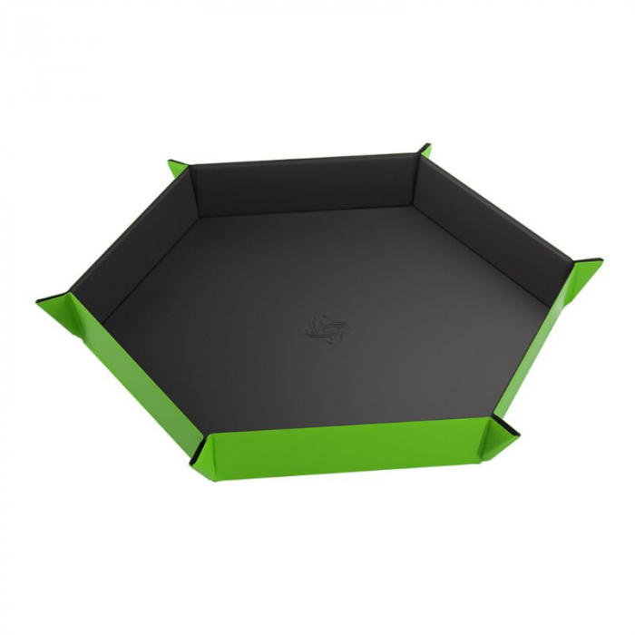Gamegenic - Magnetic Dice Tray Hexagonal Black/Green [2]