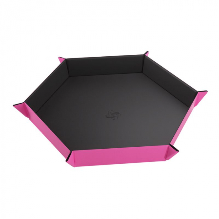 Gamegenic - Magnetic Dice Tray Hexagonal Black/Pink [2]