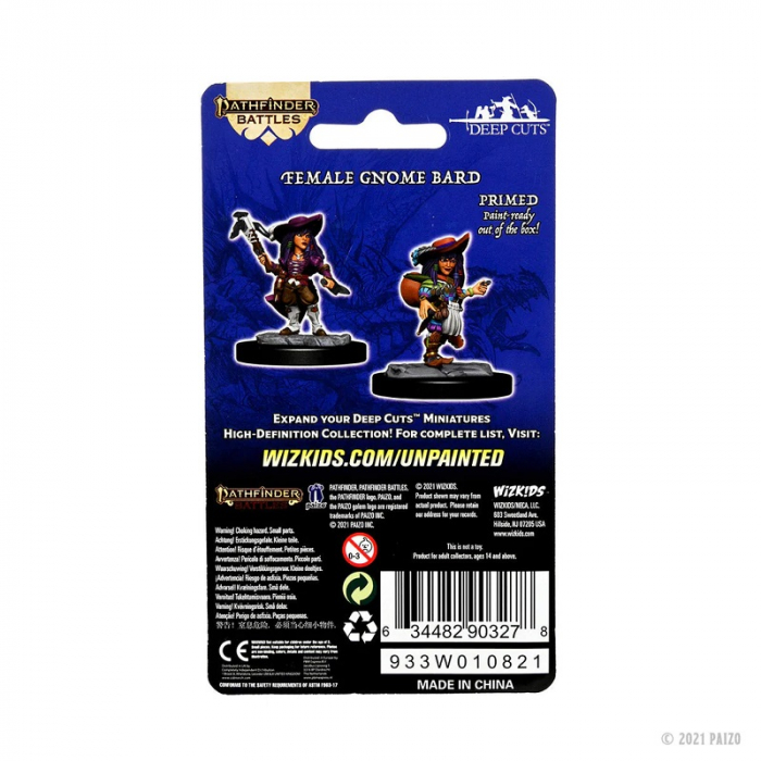 Gnome Bard Female - Pathfinder Battles Deepcuts Unpainted Miniatures (W15) [3]