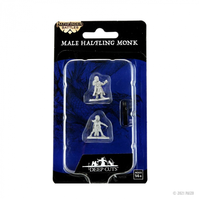 Halfing Monk Male - Pathfinder Battles Deepcuts Unpainted Miniatures (W15) [2]