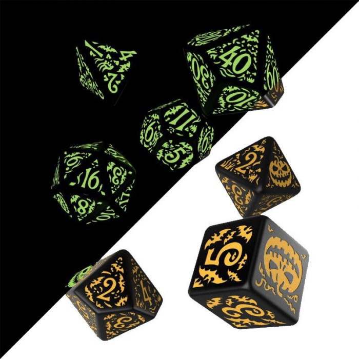 Halloween Pumpkin - Jack O'Lantern Dice Set (7 dice) [2]