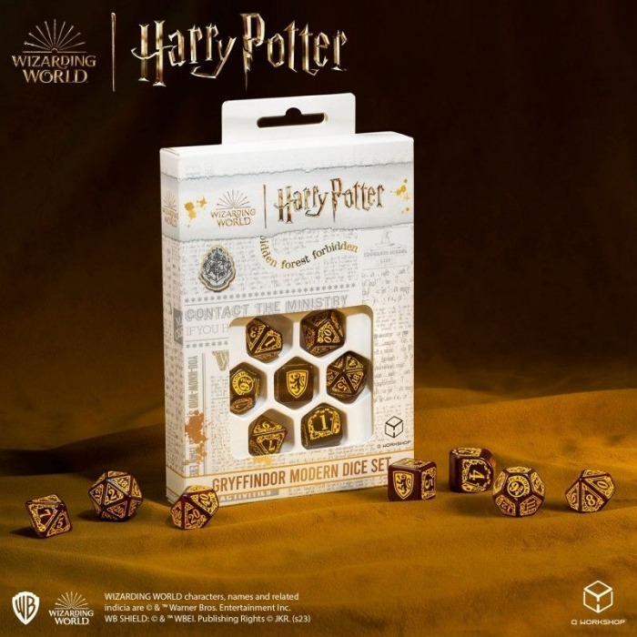 Harry Potter Modern Dice Set - Gryffindor Red (7 dice) [5]