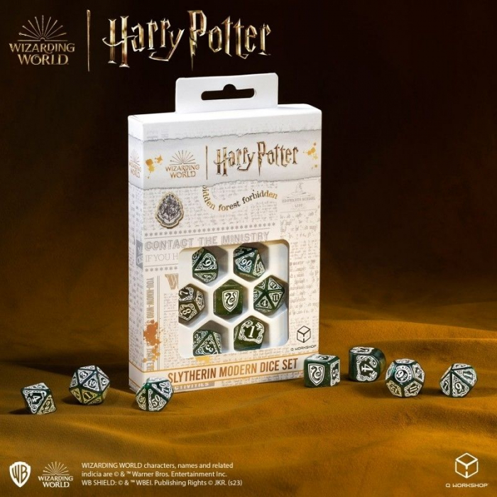 Harry Potter Modern Dice Set - Slytherin Green (7 dice) [6]