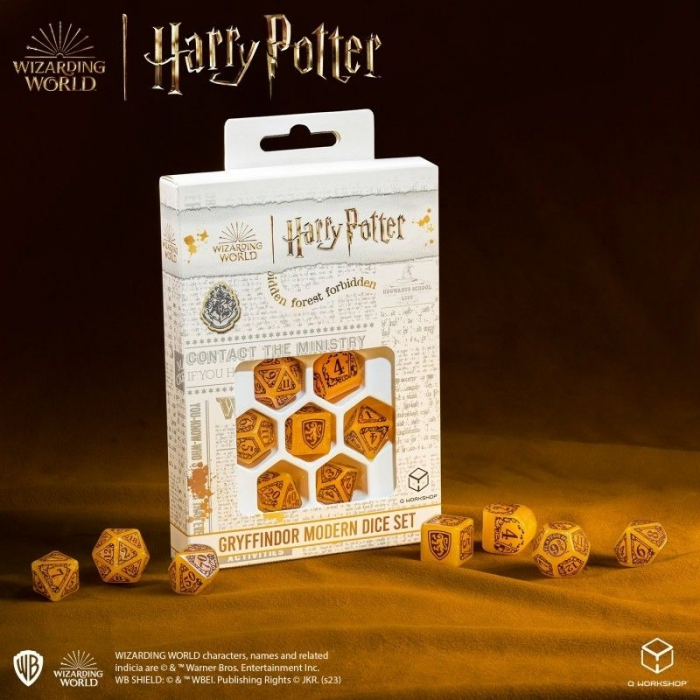 Q-Workshop - Harry Potter Modern Dice Set - Gryffindor Gold (7 dice) [6]