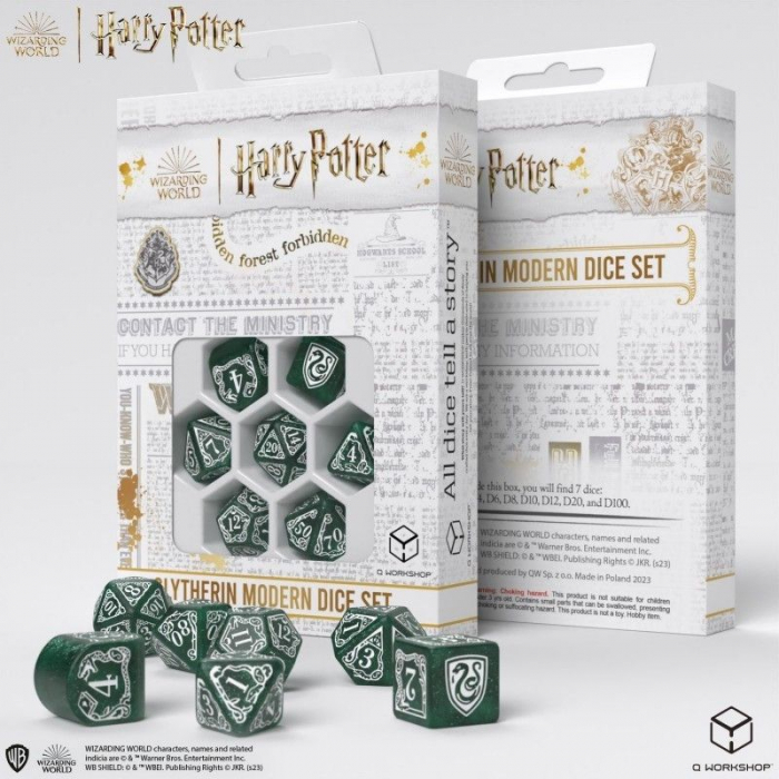 Harry Potter Modern Dice Set - Slytherin Green (7 dice) [2]