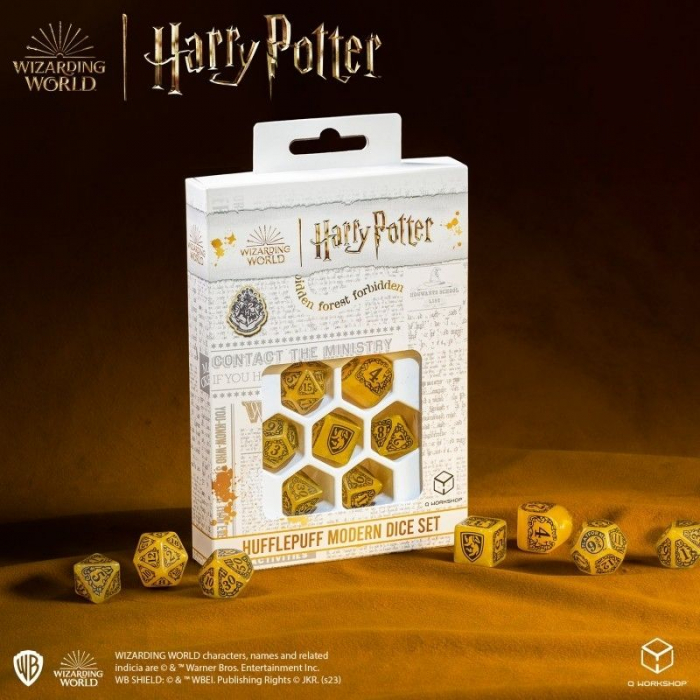 Q-Workshop - Harry Potter Modern Dice Set - Hufflepuff Yellow (7 dice) [5]