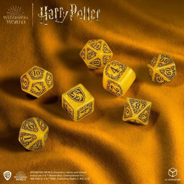 Q-Workshop - Harry Potter Modern Dice Set - Hufflepuff Yellow (7 dice) [4]