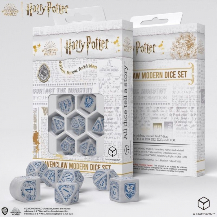 Harry Potter Modern Dice Set - Ravenclaw White (7 dice) [2]