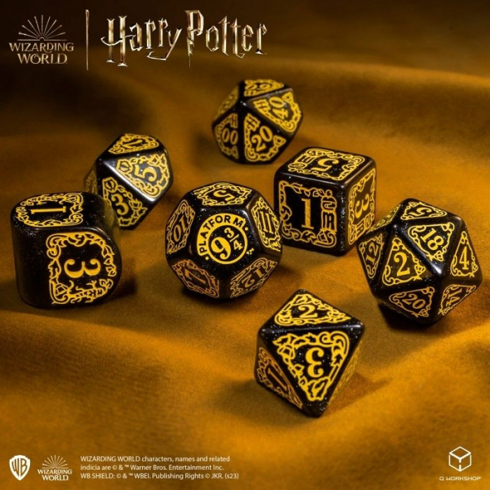 Harry Potter Modern Dice Set - Hufflepuff Black (7 dice) [4]
