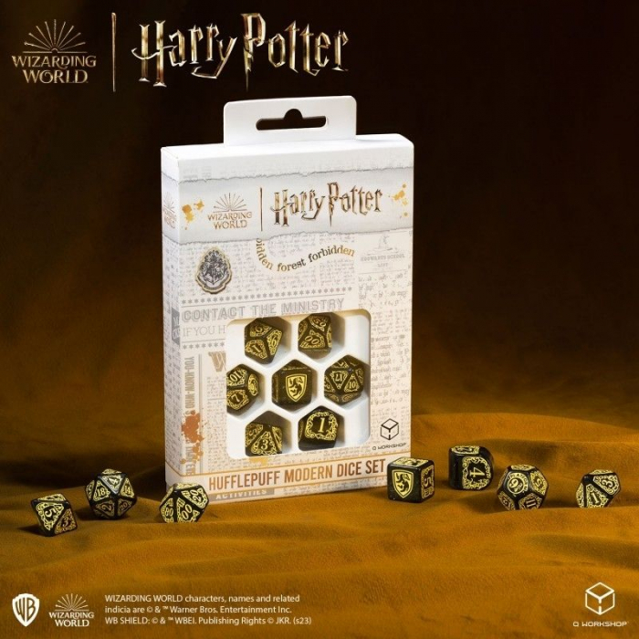 Harry Potter Modern Dice Set - Hufflepuff Black (7 dice) [5]