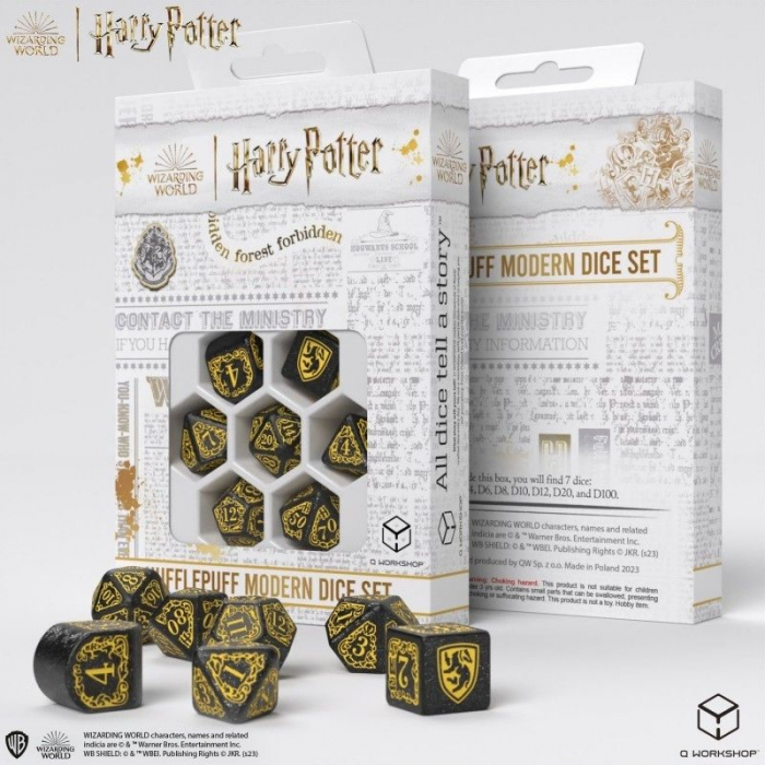 Harry Potter Modern Dice Set - Hufflepuff Black (7 dice) [2]