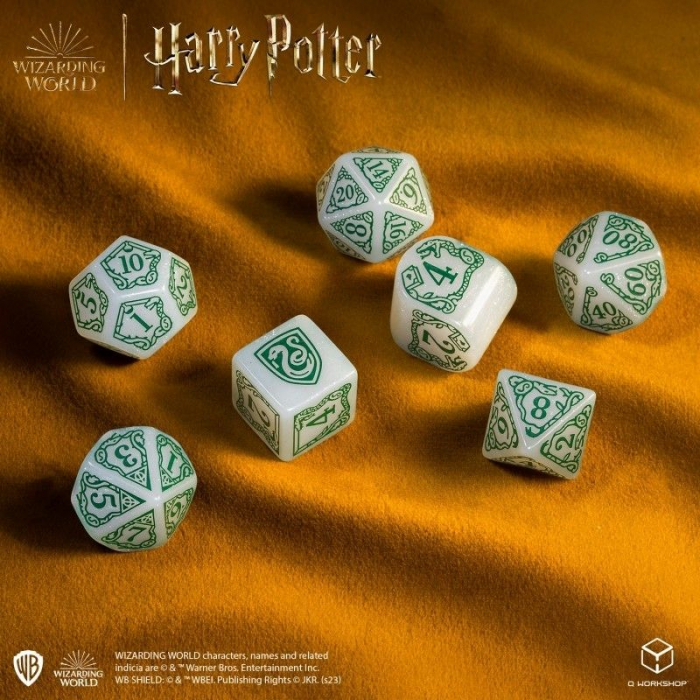 Q-Workshop - Harry Potter Modern Dice Set - Slytherin White (7 dice) [4]