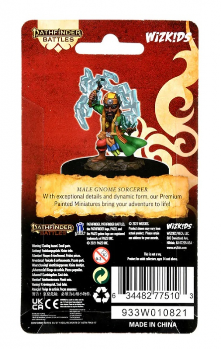 Gnome Sorcerer Male - Pathfinder Battles Premium Painted Figure (W2) [3]