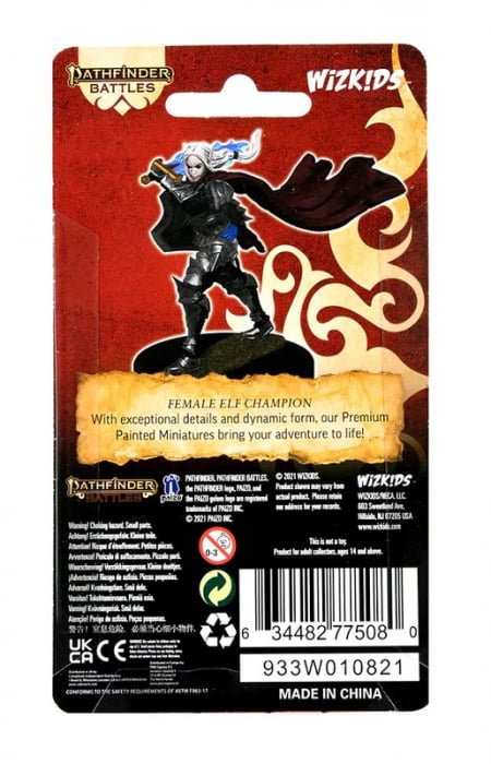 Elf Champion Female - Pathfinder Battles Premium Painted Figure (W2) [4]