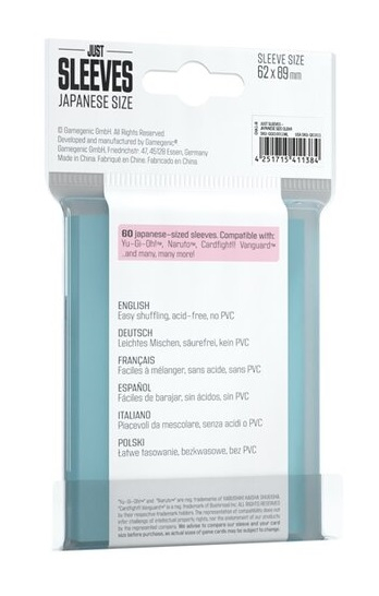 Just Sleeves - Japanese Size Clear 60x87mm (60 buc) [2]