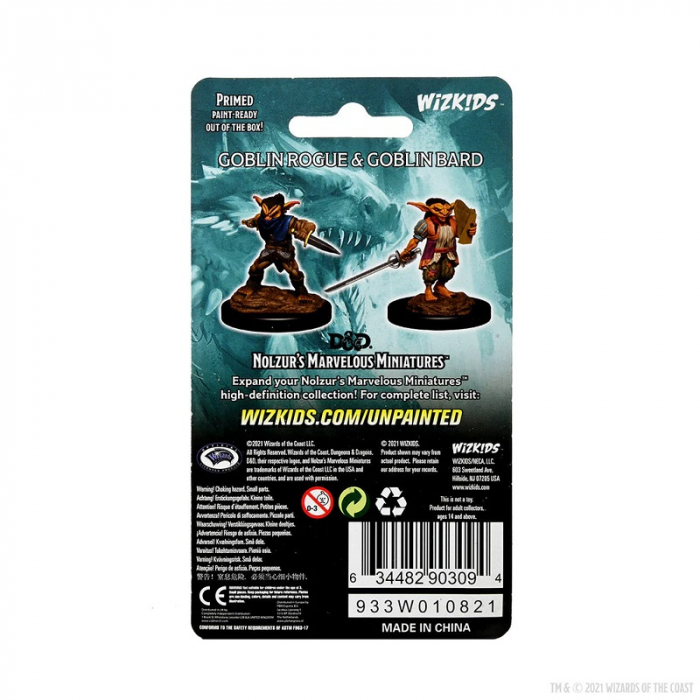 Male Goblin Rogue & Female Goblin Bard - D&D Nolzur's Marvelous Unpainted Miniatures (W15) [2]