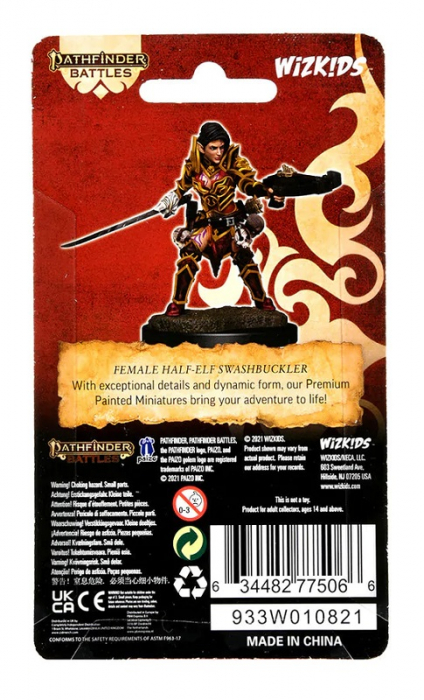 Half-Elf Swashbuckler Female - Pathfinder Battles Premium Painted Figure (W2) [4]