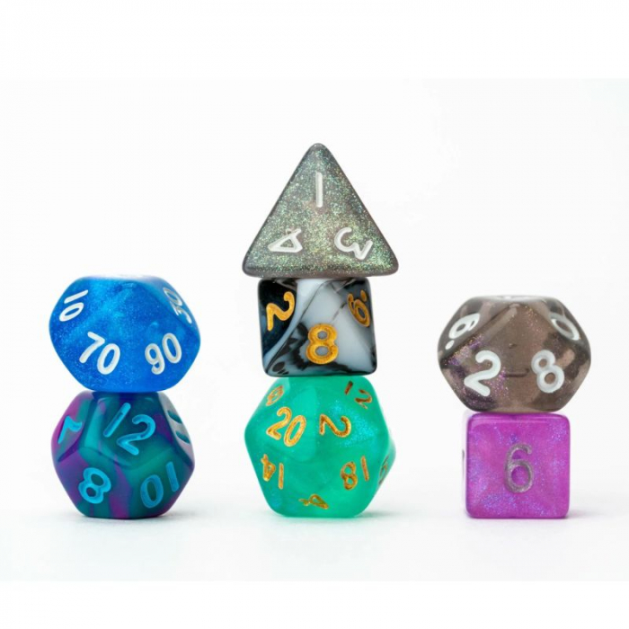 Mystery Misfit Resin Mini Polyhedral Dice Set (14 dice) [2]