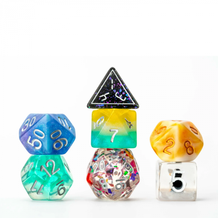 Mystery Misfit Resin Polyhedral Dice Set (7 dice) [3]