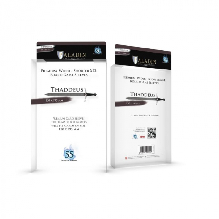 Paladin Thaddeus Sleeves - Premium Wider Shorter XXL Oversized 130×195mm (55 buc) [1]