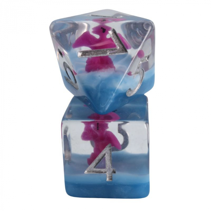 Foam Brain Dice Polyhedral Dice Set Pink Pterodactyl (7 dice) [2]