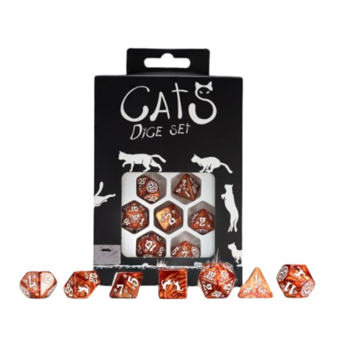 Q-Workshop Cats Dice Set - Muffin (7 dice) [2]