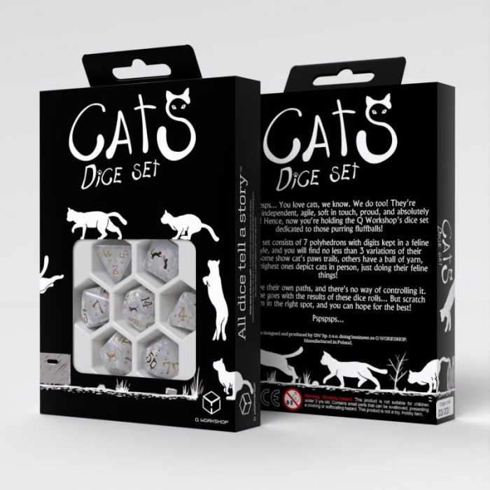 Q-Workshop Cats Dice Set - Puurl (7 dice) [2]