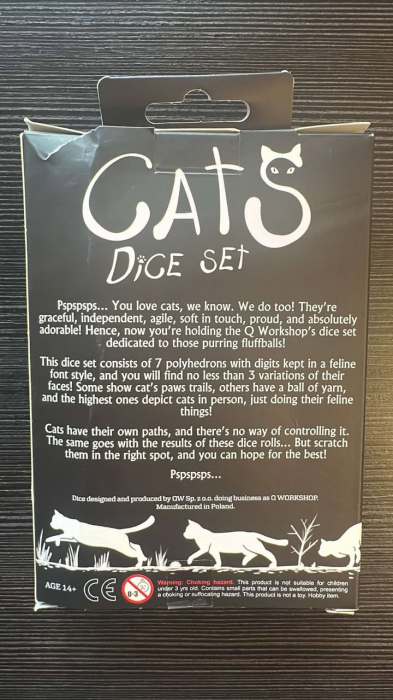 Q-Workshop - Cats Modern Dice Set - Waffle - (cutie usor deteriorata) [4]