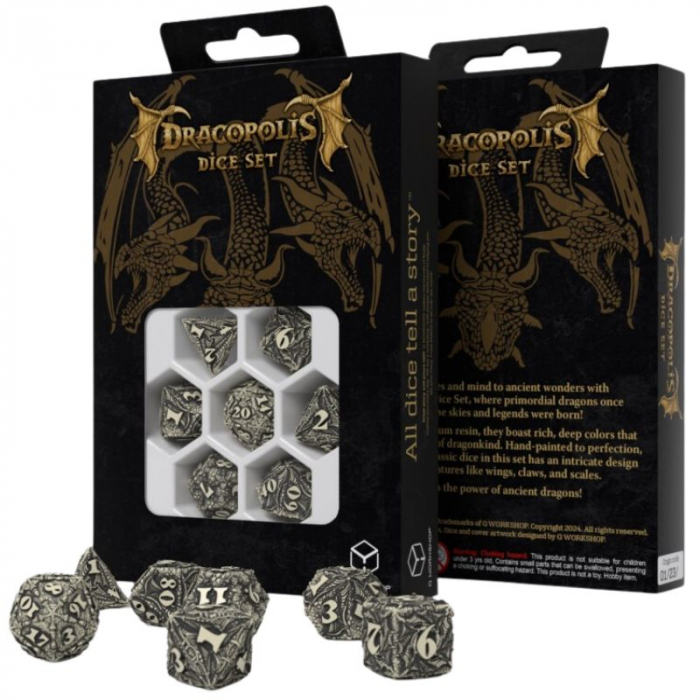 Q-Workshop Dracopolis Dice Set - The Scandinavian Blackfang (7 dice) [2]