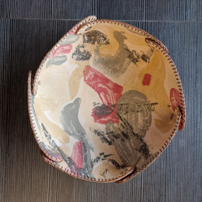 Round Dice Tray with Leather Backing [6]