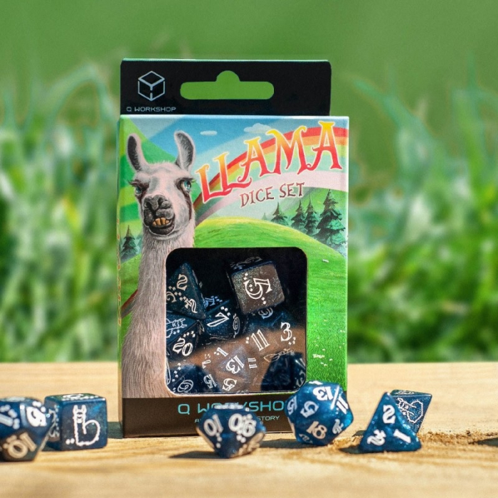 Q-Workshop - Shimmering Llama Dice Set (7 dice) [5]